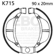 Machoires de frein EBC BRAKES K715 standards - KAWASAKI - SUZUKI