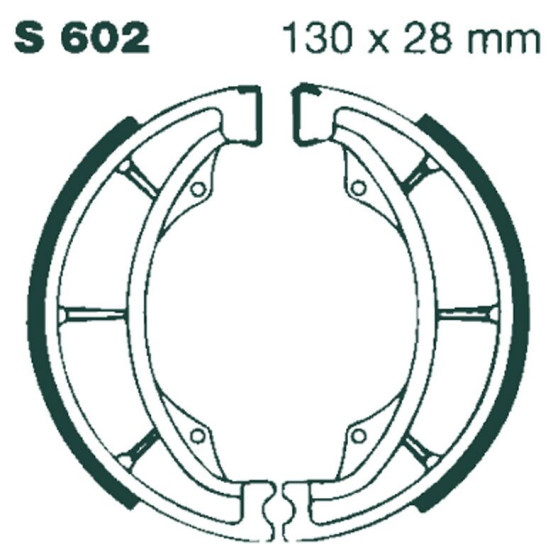 Machoires de frein EBC BRAKES S602G rainurées - KAWASAKI - SUZUKI