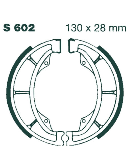 Machoires de frein EBC BRAKES S602G rainurées - KAWASAKI - SUZUKI