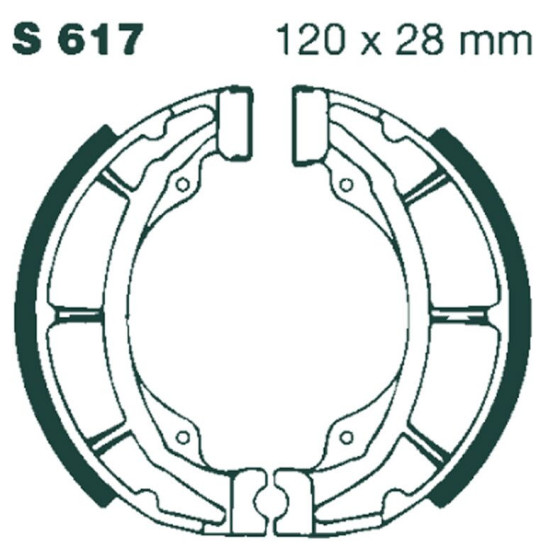 Machoires de frein EBC BRAKES S617 standards - SUZUKI