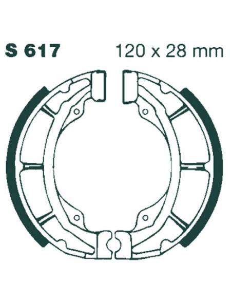 Machoires de frein EBC BRAKES S617 standards - SUZUKI