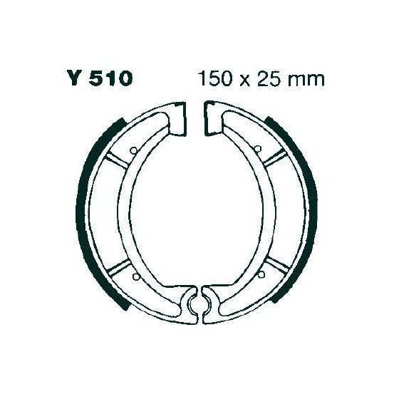 Machoires de frein EBC BRAKES Y510G rainurées - YAMAHA
