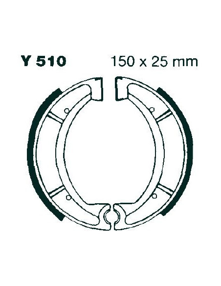 Machoires de frein EBC BRAKES Y510G rainurées - YAMAHA