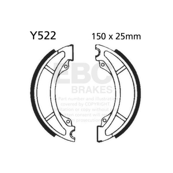 Machoires de frein EBC BRAKES Y522 standards - YAMAHA