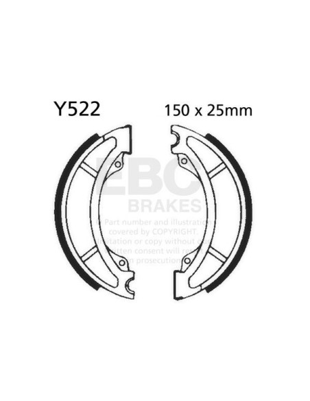 Machoires de frein EBC BRAKES Y522 standards - YAMAHA