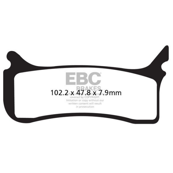 Plaquettes de frein EBC BRAKES EPFA406HH métal fritté - KTM