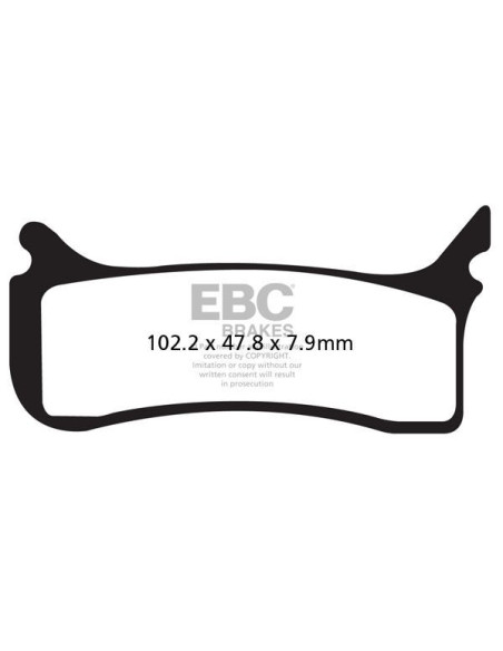 Plaquettes de frein EBC BRAKES EPFA406HH métal fritté - KTM