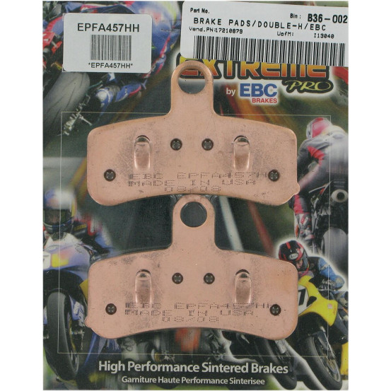 Plaquettes de frein EBC BRAKES EPFA457HH métal fritté - HARLEY DAVIDSON
