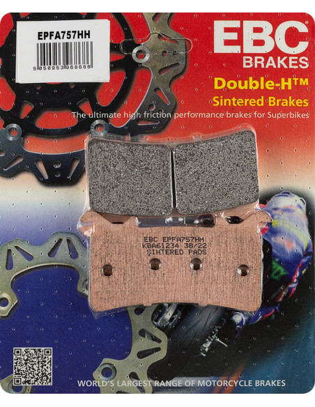 Plaquettes de frein EBC BRAKES EPFA757HH métal fritté - BMW - HONDA