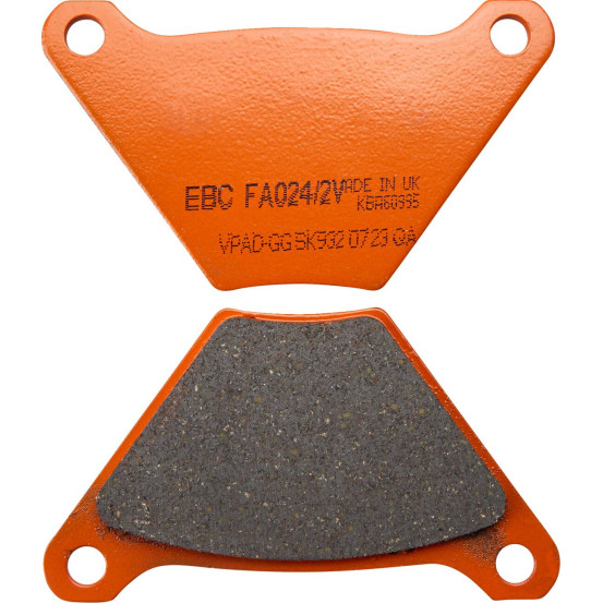 Plaquettes de frein EBC BRAKES FA024/2V semi métal fritté - HARLEY DAVIDSON