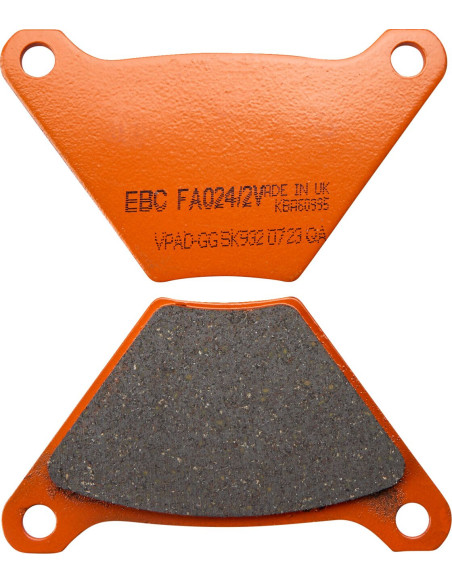 Plaquettes de frein EBC BRAKES FA024/2V semi métal fritté - HARLEY DAVIDSON