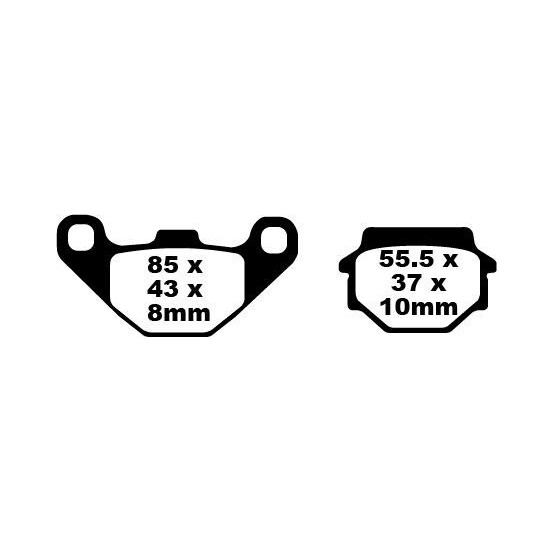 Plaquettes de frein EBC BRAKES FA067HH métal fritté - KAWASAKI - SUZUKI