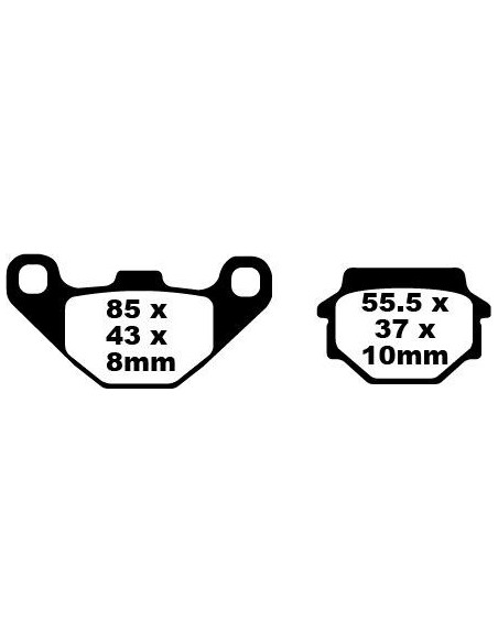 Plaquettes de frein EBC BRAKES FA067HH métal fritté - KAWASAKI - SUZUKI
