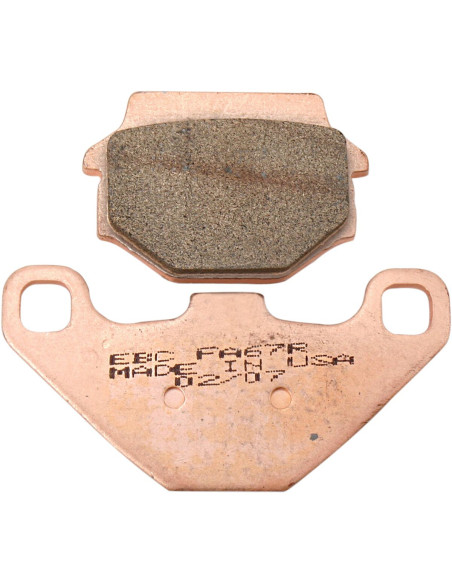 Plaquettes de frein EBC BRAKES FA067R métal fritté - APRILIA - CECTEK - DERBI - HUSABERG - KAWASAKI - KTM - TGB - YAMAHA
