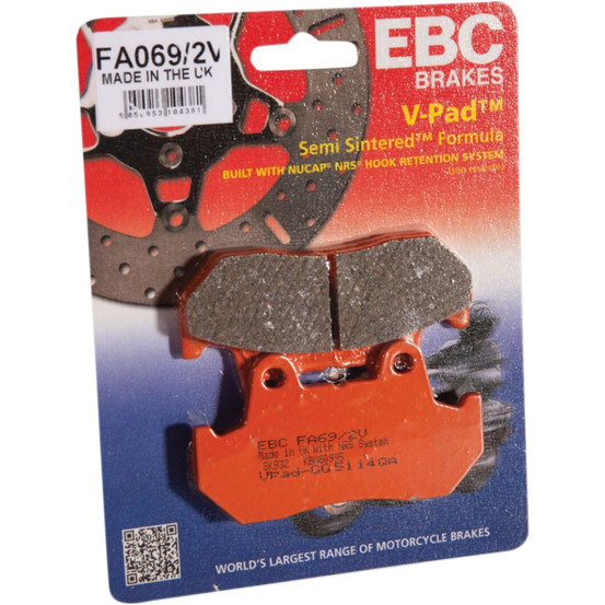 Plaquettes de frein EBC BRAKES FA069/2 organique - HONDA
