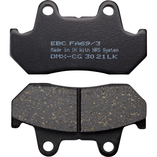 Plaquettes de frein EBC BRAKES FA069/3 organique - HONDA