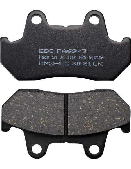 Plaquettes de frein EBC BRAKES FA069/3 organique - HONDA