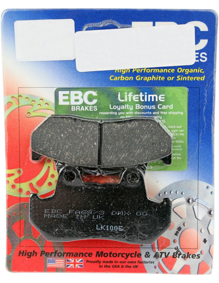 Plaquettes de frein EBC BRAKES FA069/3 organique - HONDA