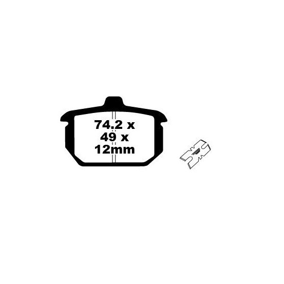 Plaquettes de frein EBC BRAKES FA078HH métal fritté - HARLEY DAVIDSON