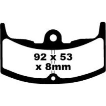 Plaquettes de frein EBC BRAKES FA080 organique - HONDA
