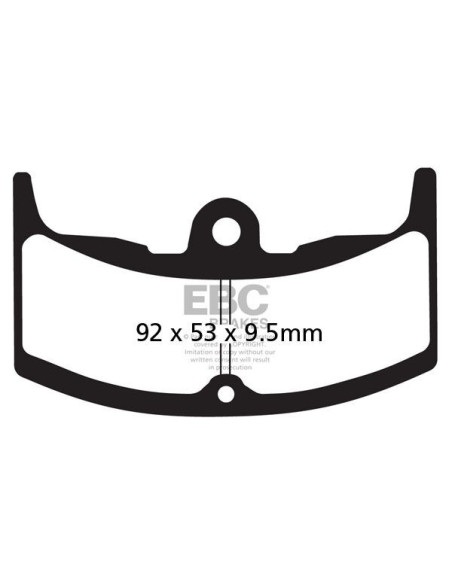 Plaquettes de frein EBC BRAKES FA080/2 organique - HONDA