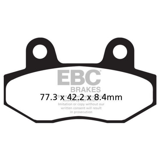 Plaquettes de frein EBC BRAKES FA086/2 organique - HYOSUNG
