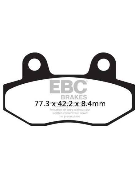 Plaquettes de frein EBC BRAKES FA086/2 organique - HYOSUNG