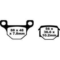 Plaquettes de frein EBC BRAKES FA093 organique - APRILIA - DERBI - GAS GAS - MASH - PEUGEOT - RIEJU - SUZUKI