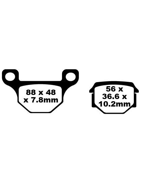 Plaquettes de frein EBC BRAKES FA093 organique - APRILIA - DERBI - GAS GAS - MASH - PEUGEOT - RIEJU - SUZUKI