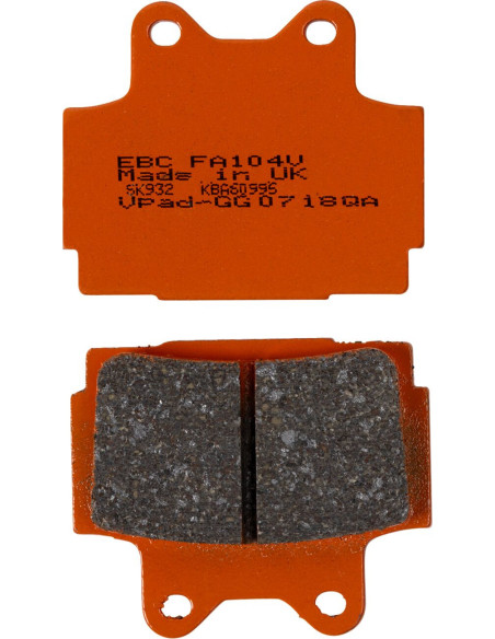 Plaquettes de frein EBC BRAKES FA104 organique - YAMAHA