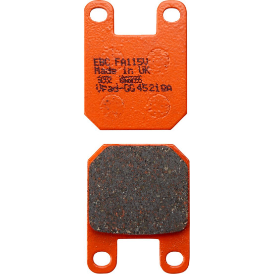 Plaquettes de frein EBC BRAKES FA115V semi métal fritté - APRILIA - BETA - DERBI - PEUGEOT - RIEJU - SYM - YAMAHA