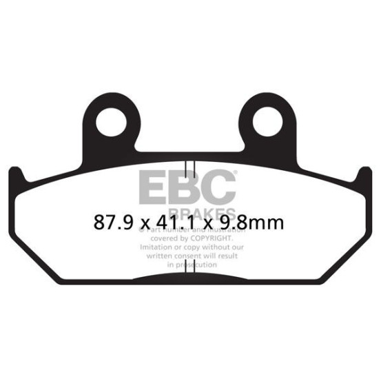 Plaquettes de frein EBC BRAKES FA124/2V semi métal fritté - HONDA