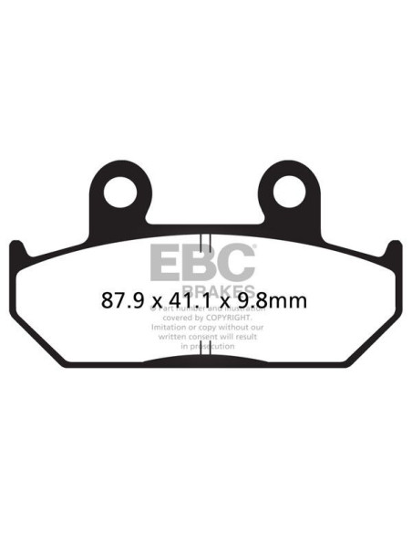 Plaquettes de frein EBC BRAKES FA124/2V semi métal fritté - HONDA