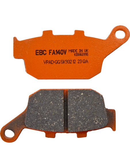 Plaquettes de frein EBC BRAKES FA140V semi métal fritté - BUELL - HONDA - KAWASAKI - TRIUMPH - YAMAHA - ZONTES
