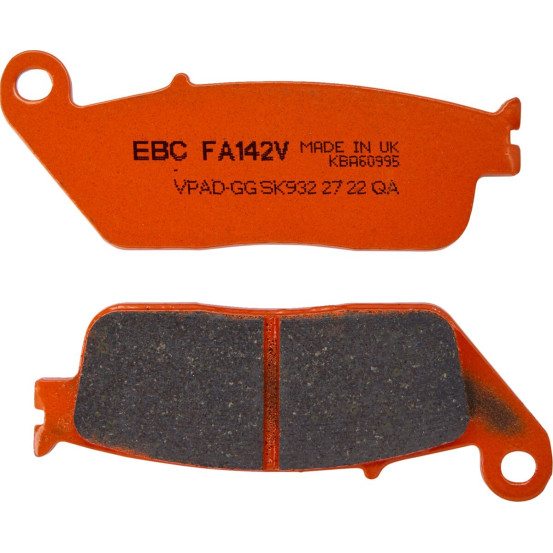 Plaquettes de frein EBC BRAKES FA142V semi métal fritté - HONDA - KAWASAKI - MASH - SUZUKI - TRIUMPH - YAMAHA - ZONTES
