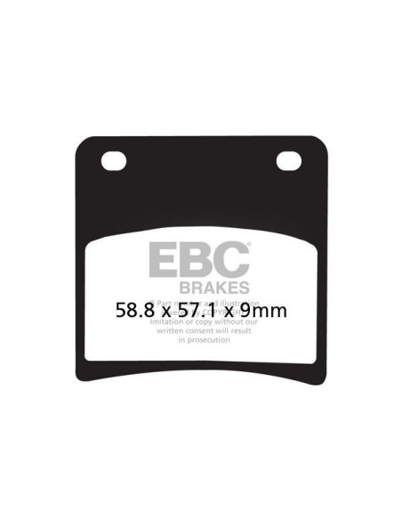 Plaquettes de frein EBC BRAKES FA146V semi métal fritté - SUZUKI