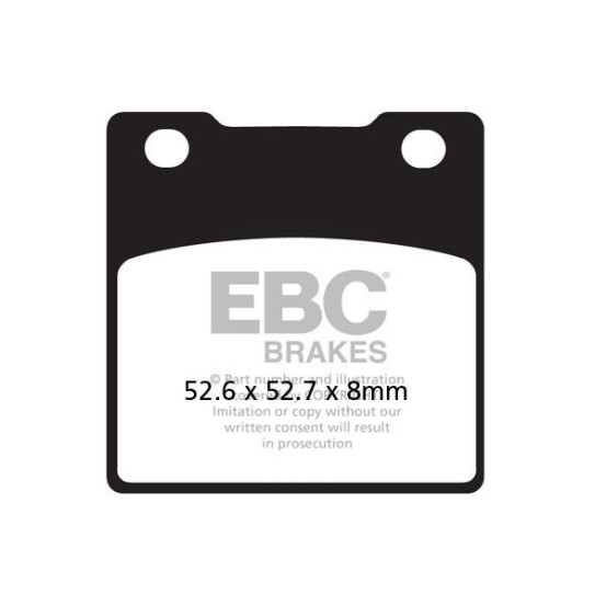 Plaquettes de frein EBC BRAKES FA161V semi métal fritté - KAWASAKI