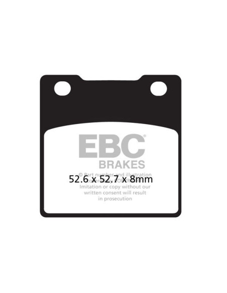 Plaquettes de frein EBC BRAKES FA161V semi métal fritté - KAWASAKI
