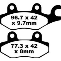 Plaquettes de frein EBC BRAKES FA165/2R métal fritté - HYOSUNG - SUZUKI - YAMAHA 2