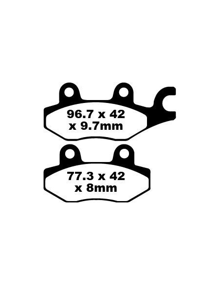 Plaquettes de frein EBC BRAKES FA165/2TT métal fritté - carbone - CAGIVA - HYOSUNG - SUZUKI - YAMAHA