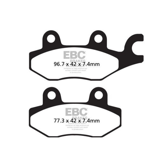 Plaquettes de frein EBC BRAKES FA165HH métal fritté - BETA - CAN AM (BRP) - CPI - KAWASAKI - KTM - PIAGGIO - SUZUKI - YAMAHA