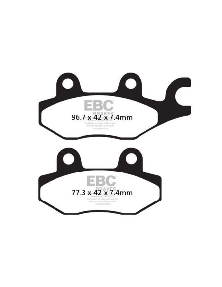 Plaquettes de frein EBC BRAKES FA165HH métal fritté - BETA - CAN AM (BRP) - CPI - KAWASAKI - KTM - PIAGGIO - SUZUKI - YAMAHA