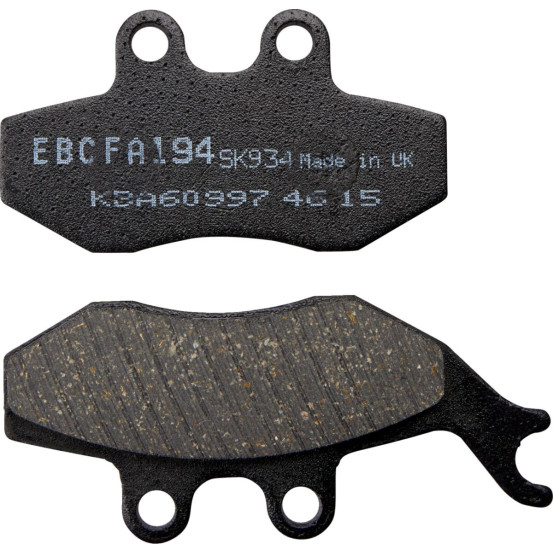 Plaquettes de frein EBC BRAKES FA194 organique - APRILIA - BETA - DERBI - GAS GAS - KYMCO - MBK -SYM - VESPA - YAMAHA
