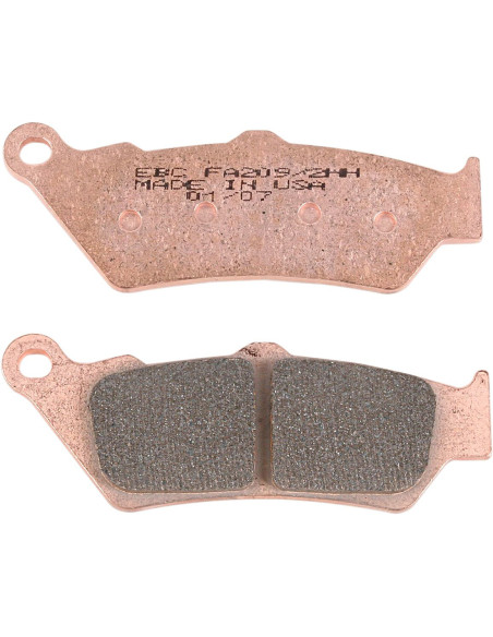 Plaquettes de frein EBC BRAKES FA209/2HH métal fritté - APRILIA - BMW - DUCATI - GAS GAS - HONDA - HVA - KTM - TRIUMPH - YAMAHA
