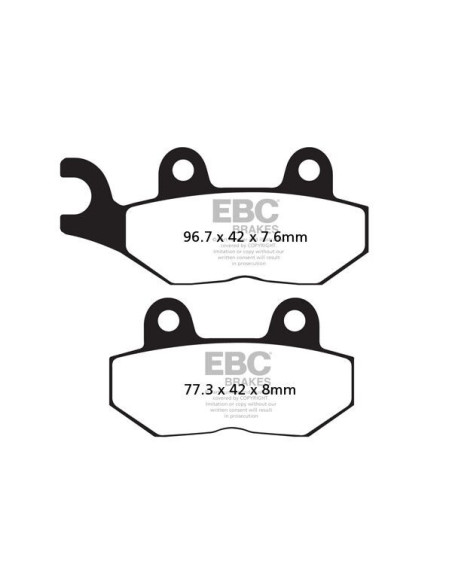 Plaquettes de frein EBC BRAKES FA214 organique - TRIUMPH