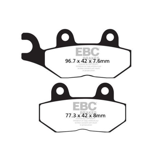 Plaquettes de frein EBC BRAKES FA214HH métal fritté - TRIUMPH