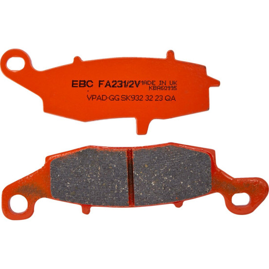 Plaquettes de frein EBC BRAKES FA231/2V semi métal fritté - KAWASAKI