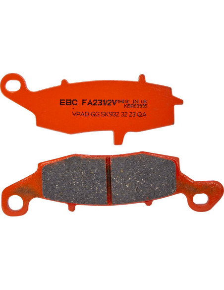 Plaquettes de frein EBC BRAKES FA231/2V semi métal fritté - KAWASAKI