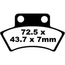 Plaquettes de frein EBC BRAKES FA232TT métal fritté - carbone - CF MOTO - POLARIS