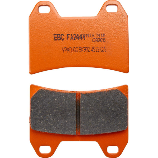 Plaquettes de frein EBC BRAKES FA244V semi métal fritté - APRILIA - BMW - DUCATI - KTM - VICTORY - YAMAHA - ZERO